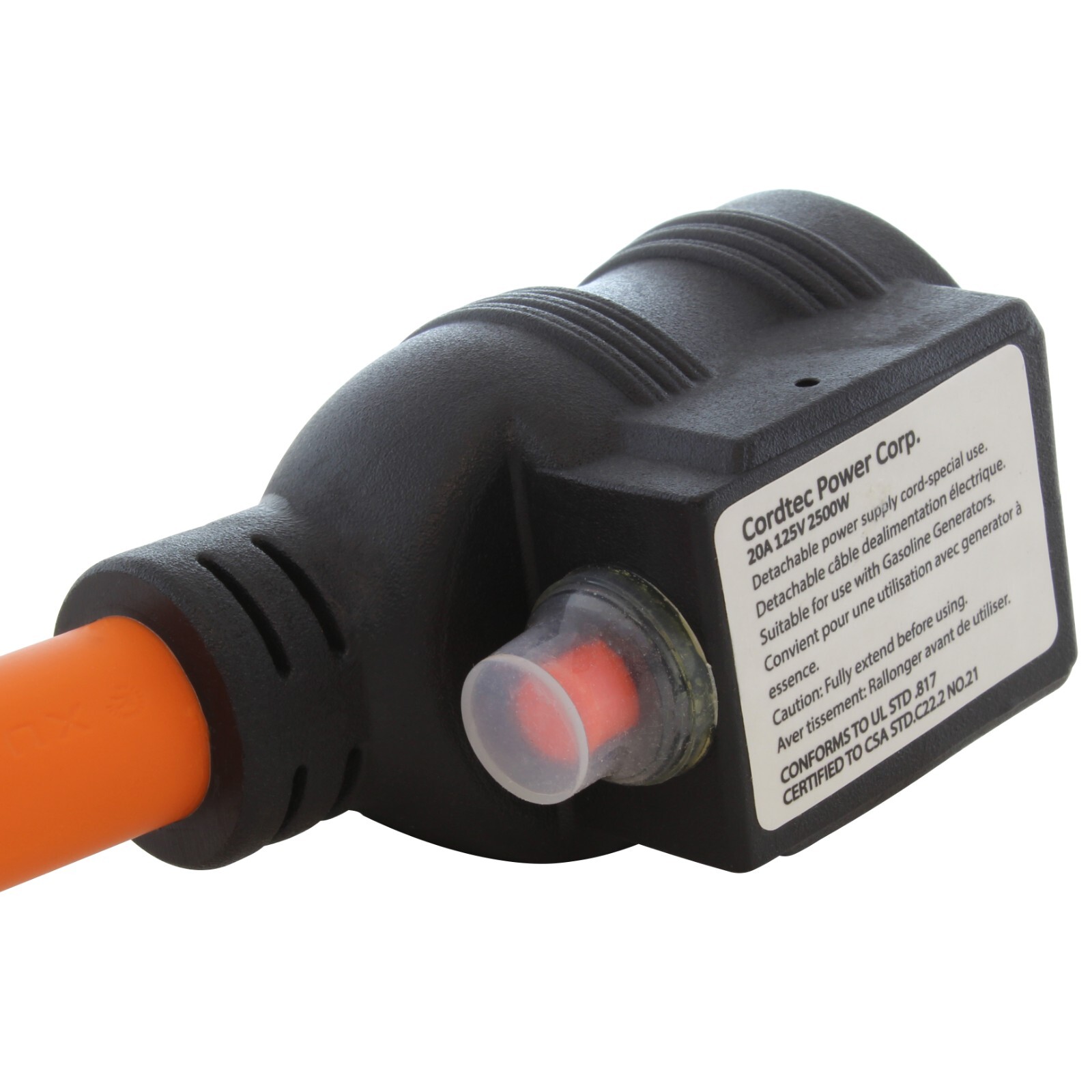 30 Amp NEMA TT-30P to 20 Amp NEMA 5-20R Adapter With 20 Amp Breaker by AC WORKS®