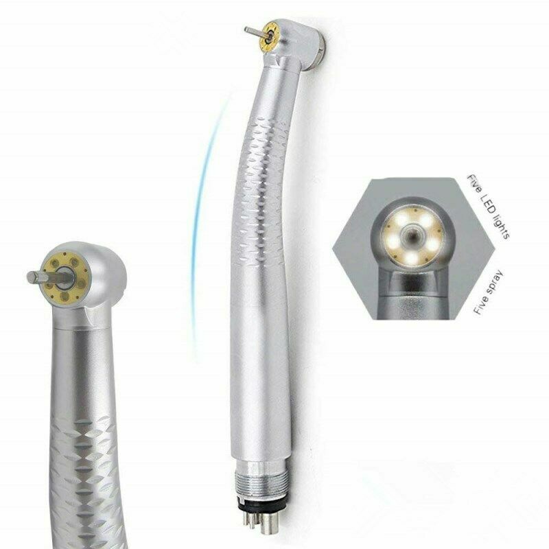 Dental Shadowless High Speed LED Handpiece 5 Water Spray Push Button Fit KAVO CE