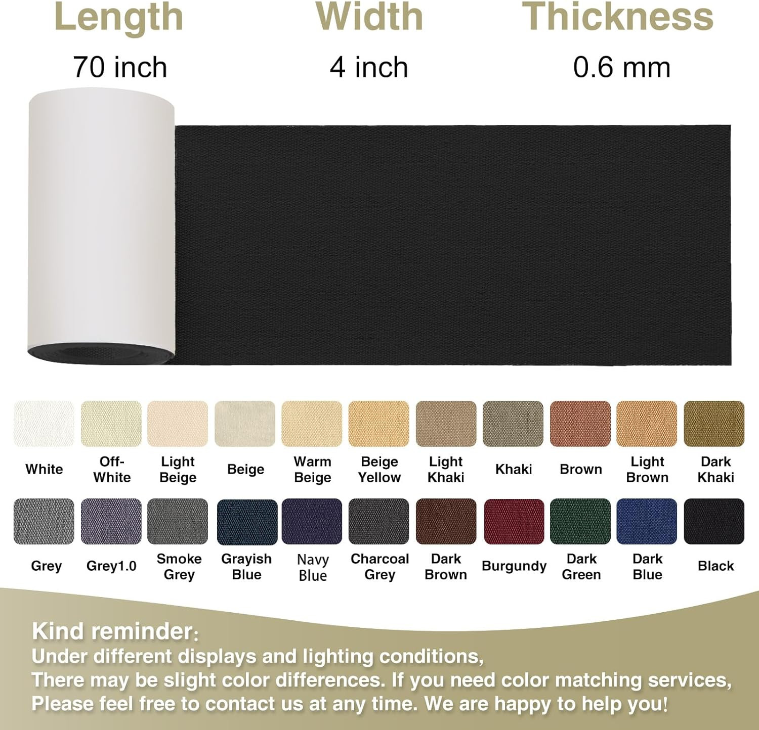 Canvas Repair Tape 4×70 Inch Waterproof Self-Adhesive Fabric Repair Patch for Re