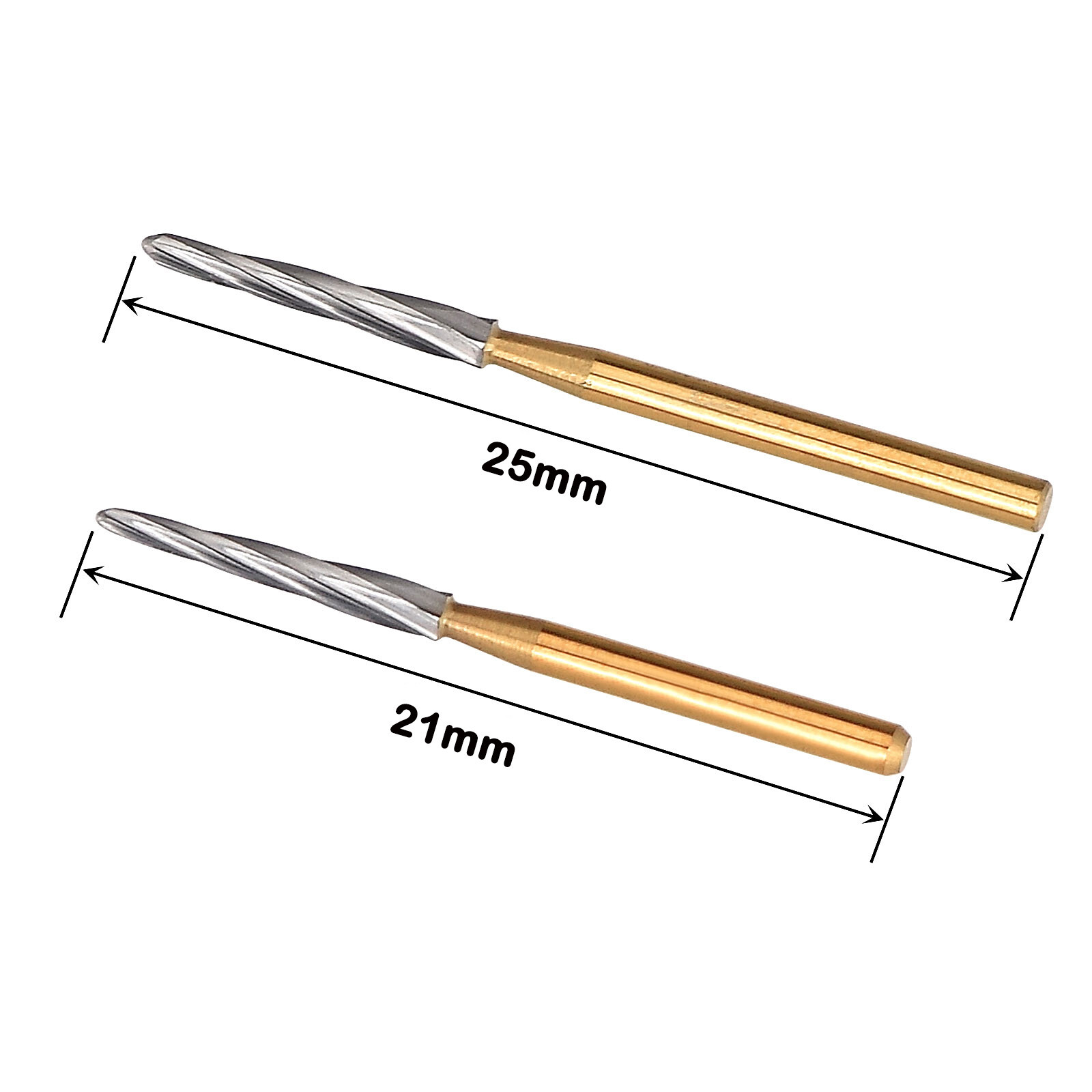 Dental Lab Drill Carbide Burs Tungsten Steel Trim Finishing FG ENDO-Z 21/25/28MM