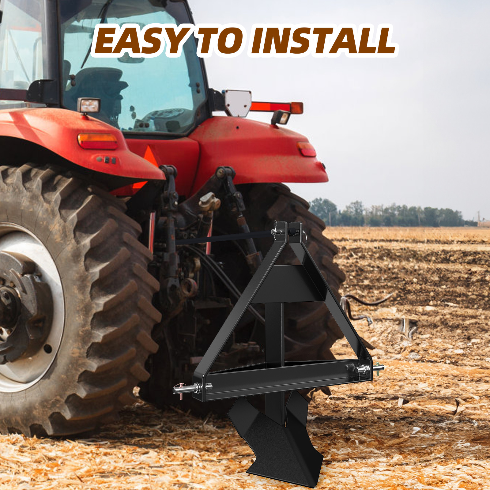 Garvee Middle Buster for 3 Point Hitch Tractors Heavy Duty Steel Plow Furrower