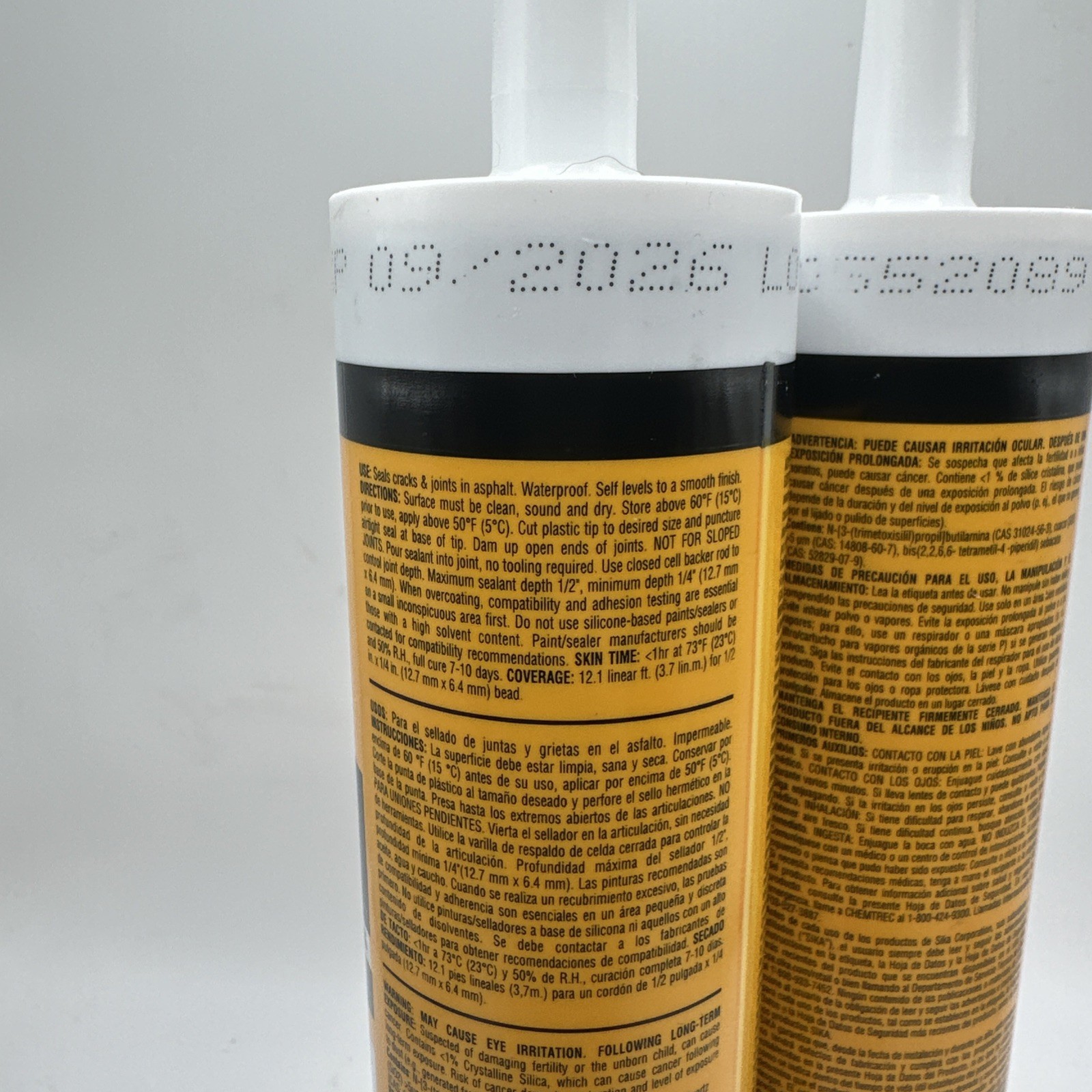 2 Tubes Of Sikaflex-410 Asphalt Sealant Black Exp. 9/2026 NEW
