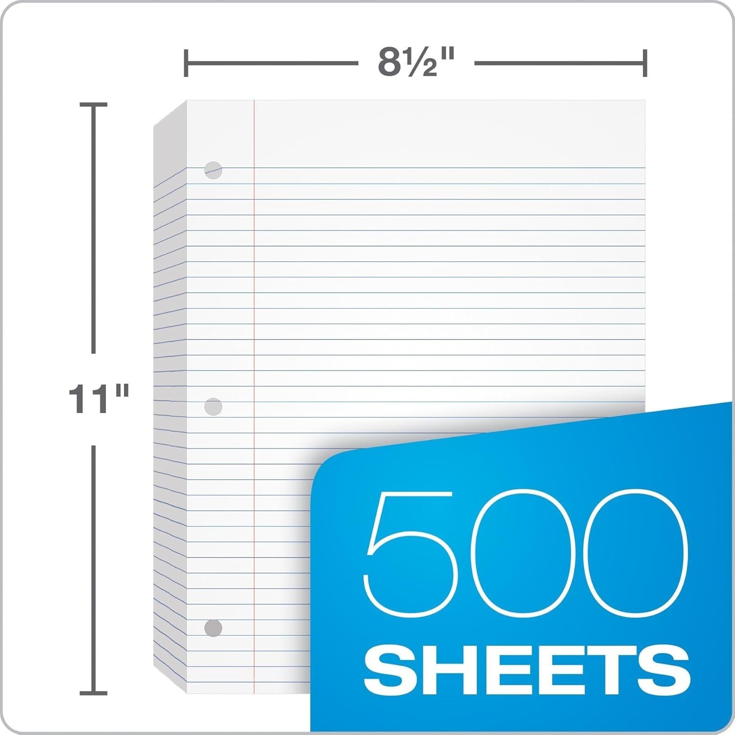 Oxford Loose Leaf Paper 500 Sheets College Rule Filler Notebook Paper 8-1/2″x11″