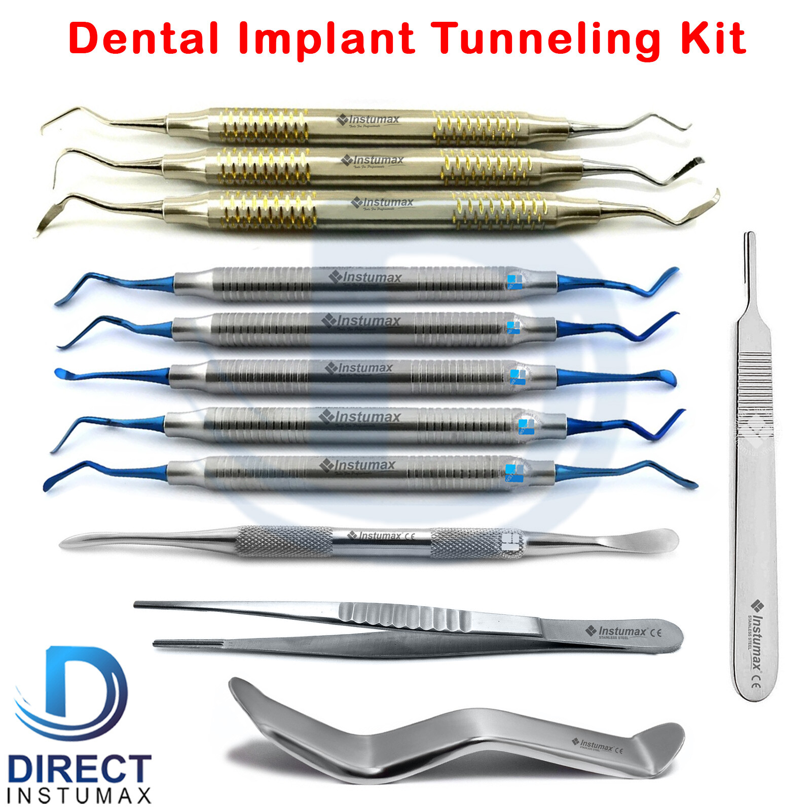 Dental Tunneling Kit Implant Surgery Periodontal Tunneling Procedure Instruments