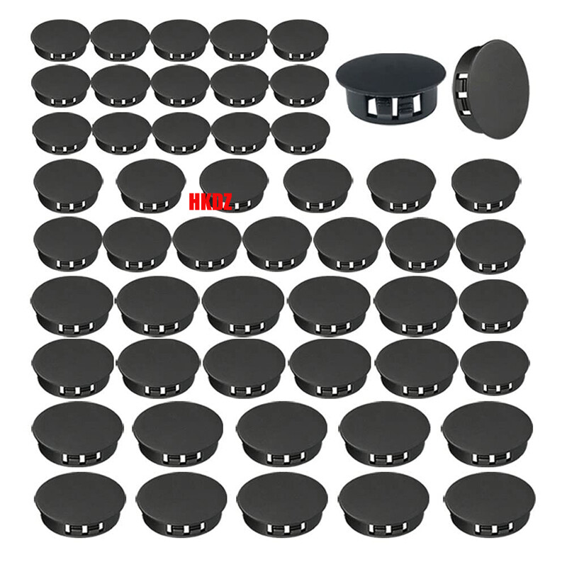 Black Round Plastic Hole Plug Blanking End Caps Pipe Tube Inserts Bungs 5mm~60mm