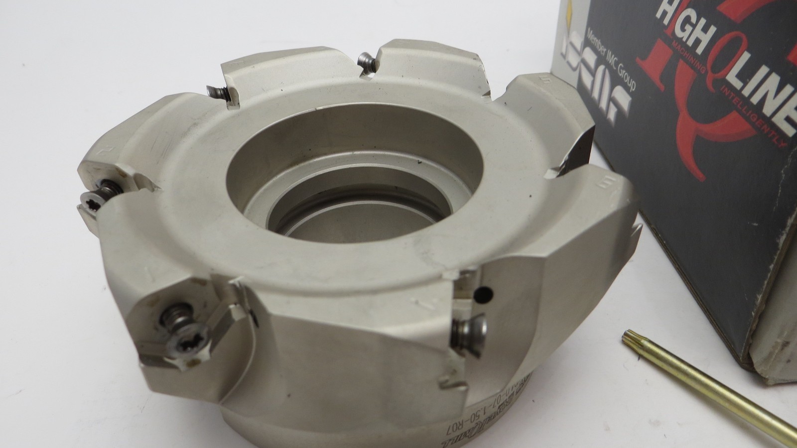 Iscar 4″ Coolant Thru Indexable Facemill 1.5″ Arbor IQ845 FSYD4.0-07-1.50-R07