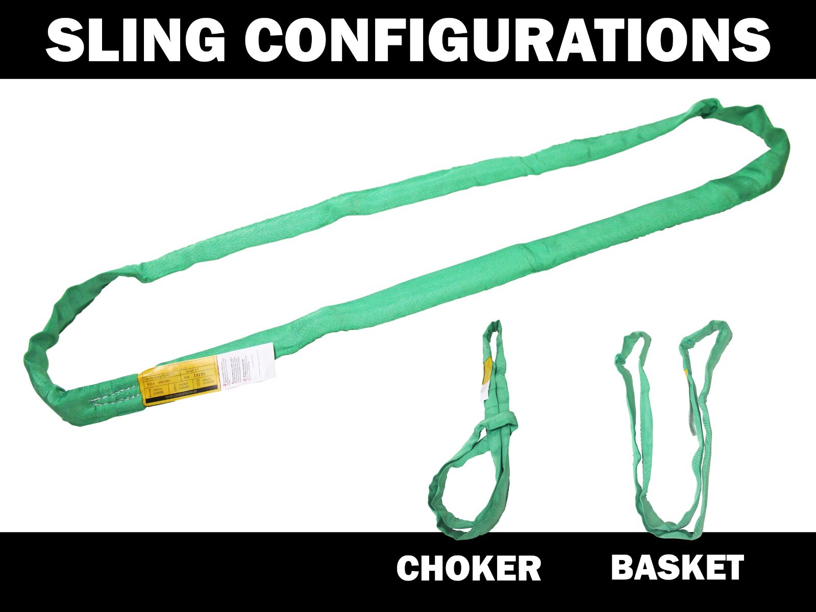 Endless Round Lifting Sling ENR Rim Sling Tow Wrecker Belt Recovery Color