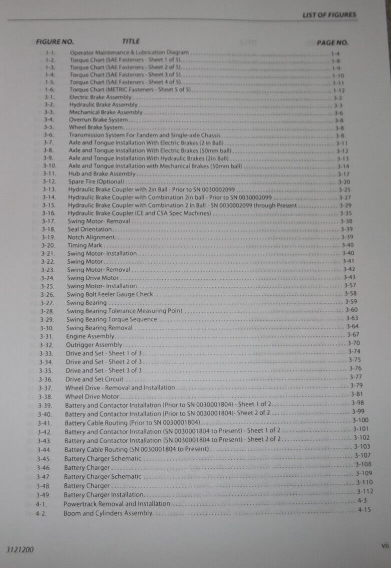 JLG T500J TOW BEHIND BOOM LIFT SERVICE SHOP REPAIR MAINTENANCE MANUAL BOOK