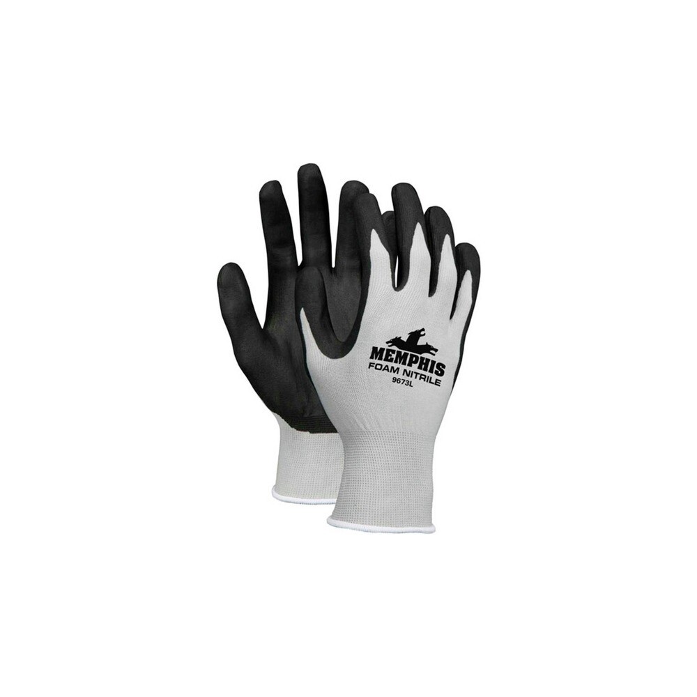 MCR Safety 9673XL Economy Foam Nitrile Gloves – X-Large Gray/Black (1-Dz) New