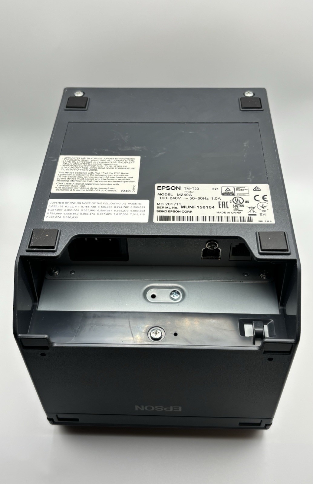EPSON TM-T20 (M249A) Thermal Receipt Printer w/ Cords and Paper – Used Tested