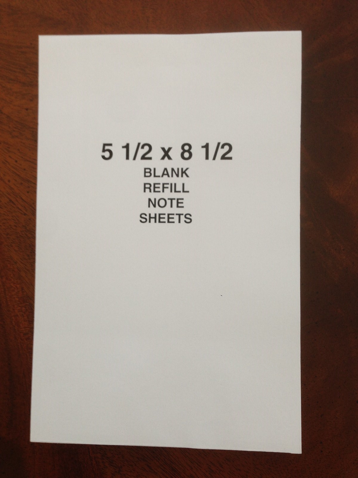 Refill Note Paper – Loose Sheets – 5 1/2″ x 8 1/2 » 100 Sheets * Lot of 3*