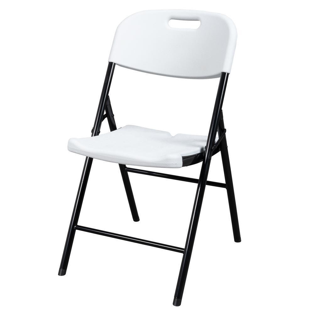 4Pack Folding Plastic Chair for Home Garden Wedding Party 330 LBS Capacity White