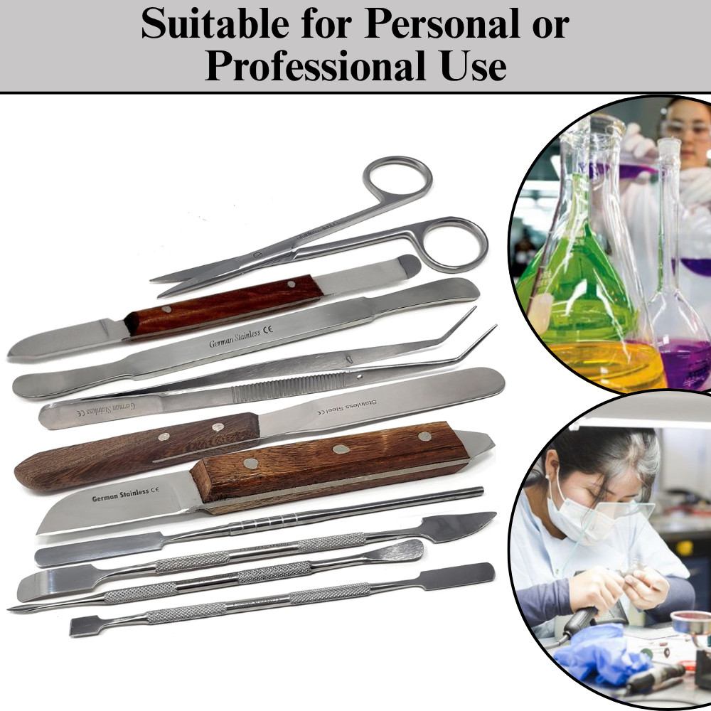10 Pcs Dental Wax Amalgam Mixing Alginate Carvers Plaster Knife Lab Spatula Kit