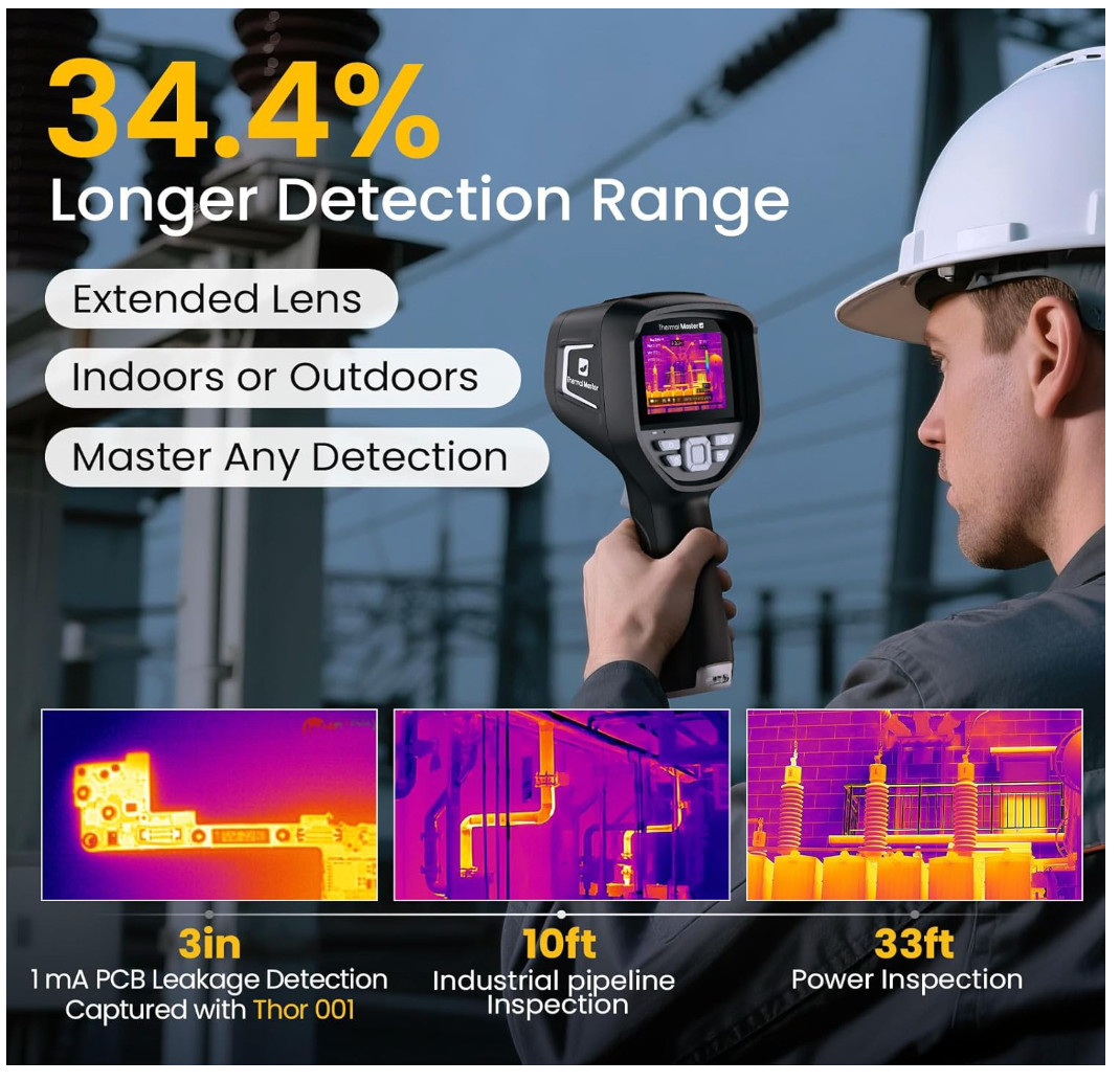 US Reseller – THOR002 Thermal Imager 3.5″ IPS Screen 512×384 550℃ 32G
