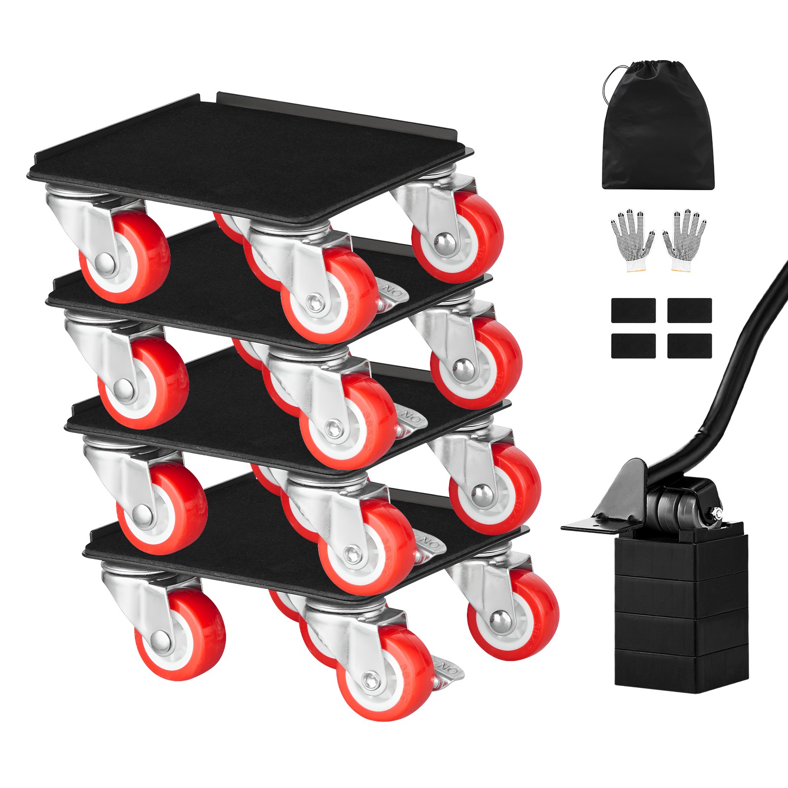 VEVOR Furniture Dolly Heavy Duty Furniture Mover with 5 Wheels 1200 lbs Capacity