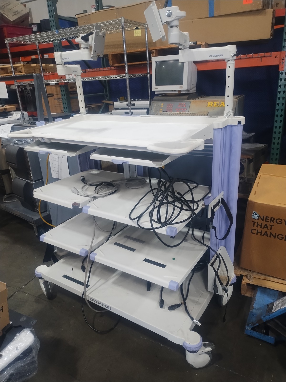 Olympus WM-D60 Endoscopy Cart Mobile Workstation.