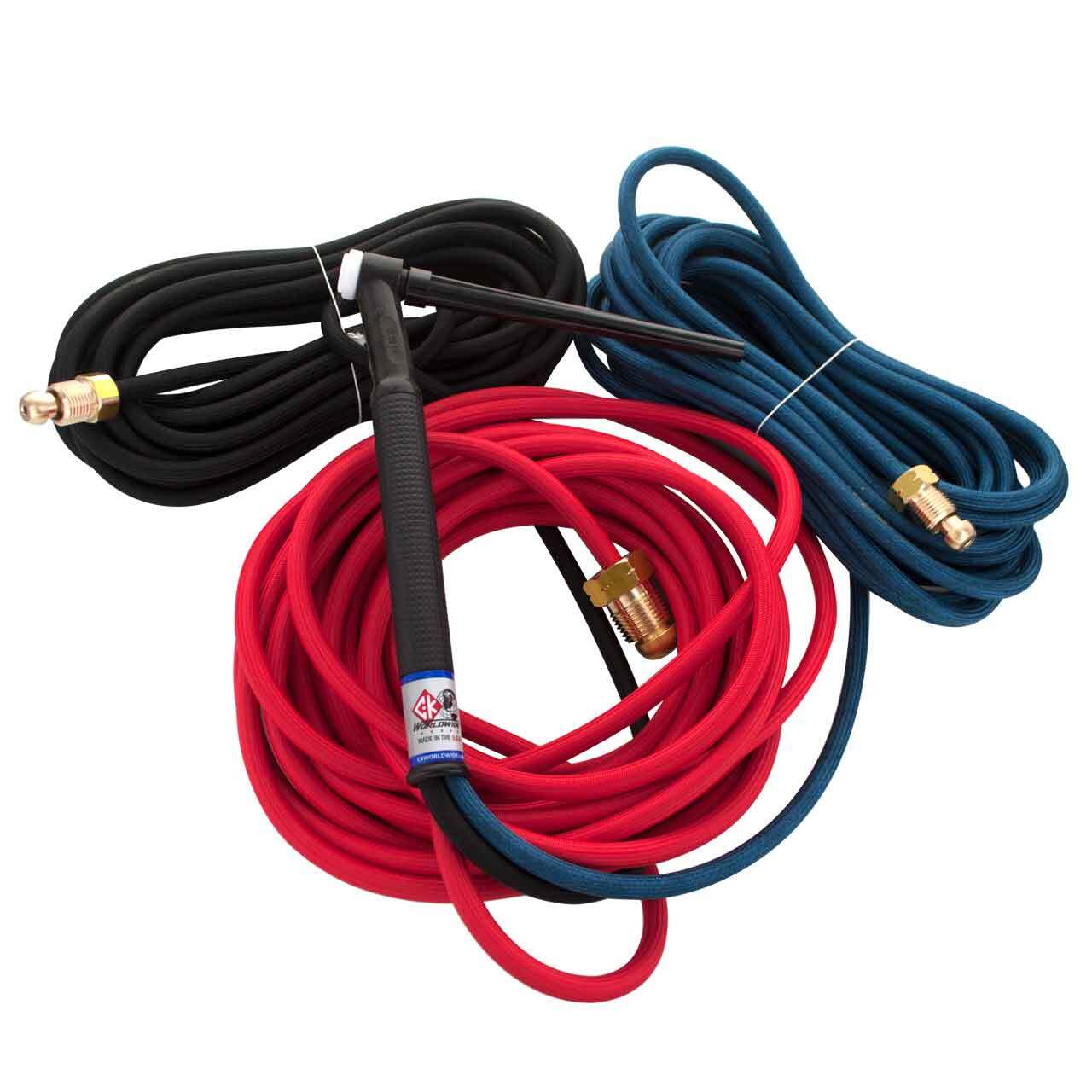CK20 Water Cooled TIG Torch Kit Flex 250A 25′ 3-Pc Super-Flex CK20-25SF FX