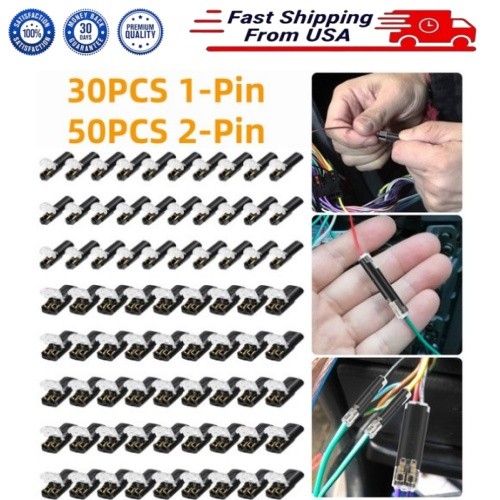 80X Quick Wire Connectors No Strip No Tape Reusable Clamp Terminal for LED Strip