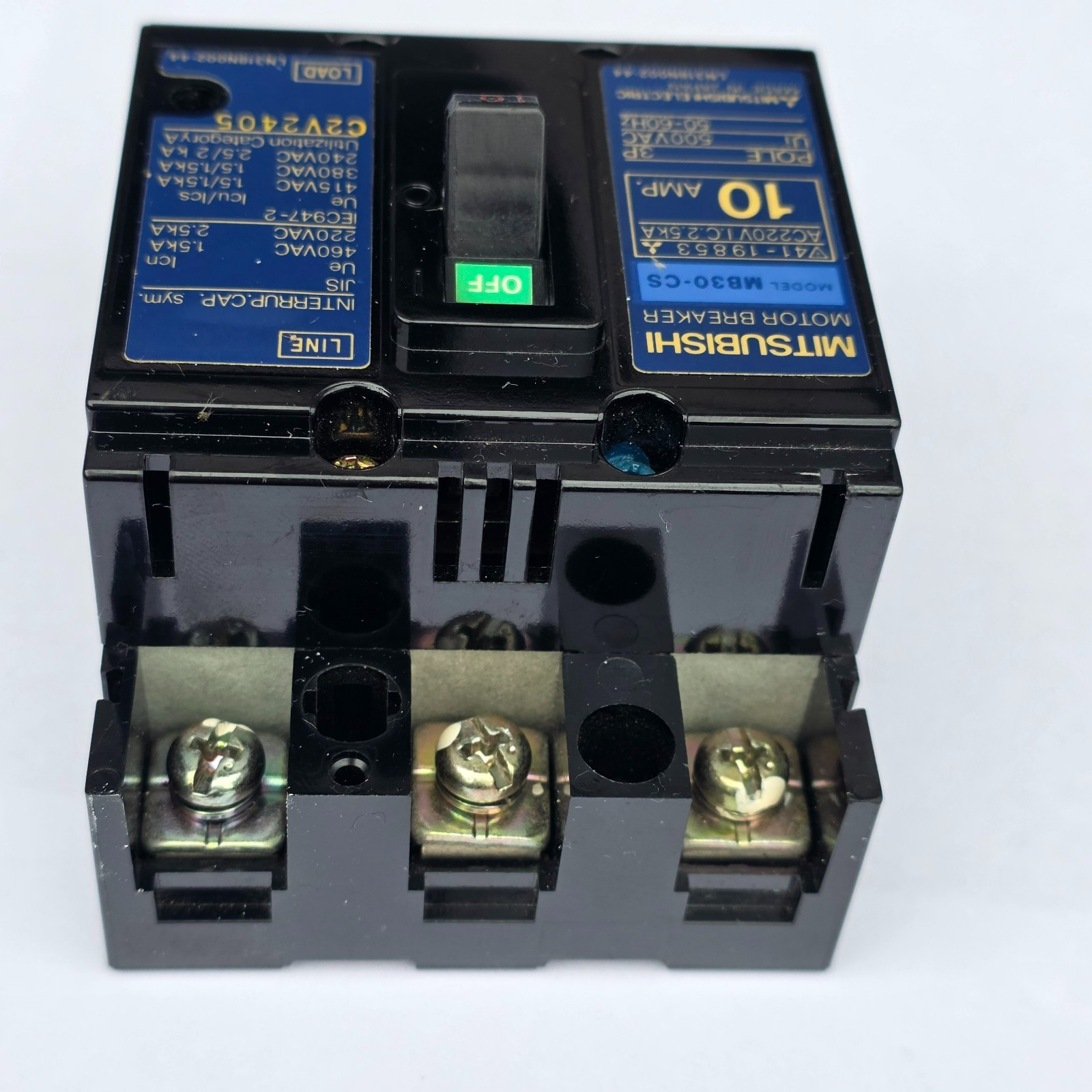 Mitsubishi MB30-CS 10A 3 Pole Motor Circuit Breaker 220VAC Open Box Japan