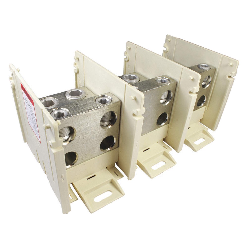 BURNDY BDBLCS6R3 Power Distr Block,Al/Cu,600V AC/DC 45LP71