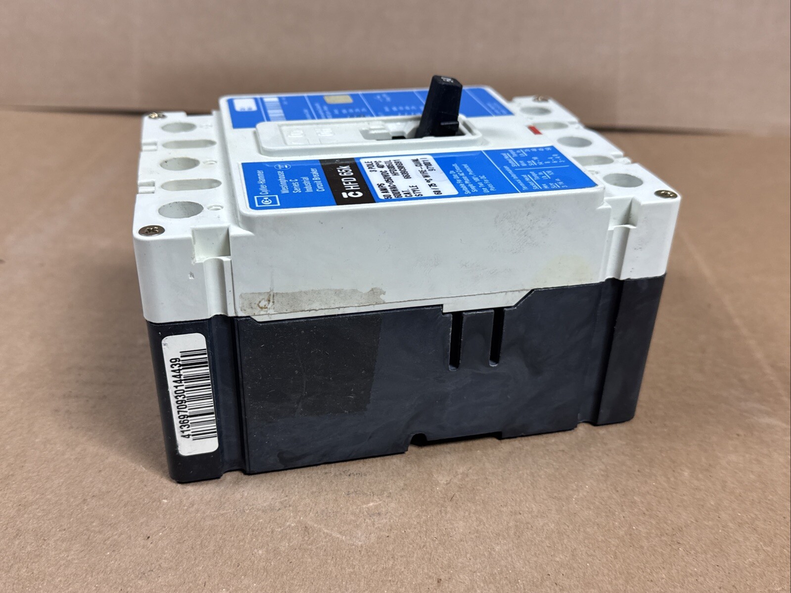 Cutler Hammer HFD3050L Circuit Breaker 50A 600V 3P 50 Amp WARRANTY FAST SHIPPING