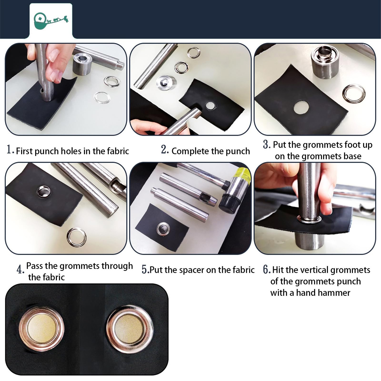 3mm Grommet Kit Storage Box 400 PCS Plated Copper Metal Eyelets 3 Hand Tools