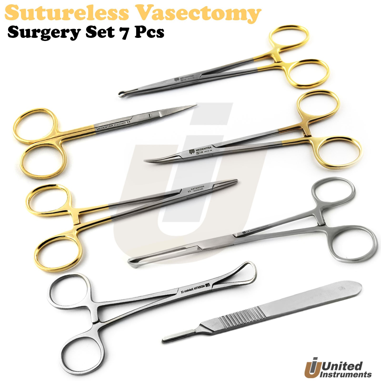 Advanced Sutureless Vasectomy Surgery Set 7 Pcs Urology Surgical Instruments