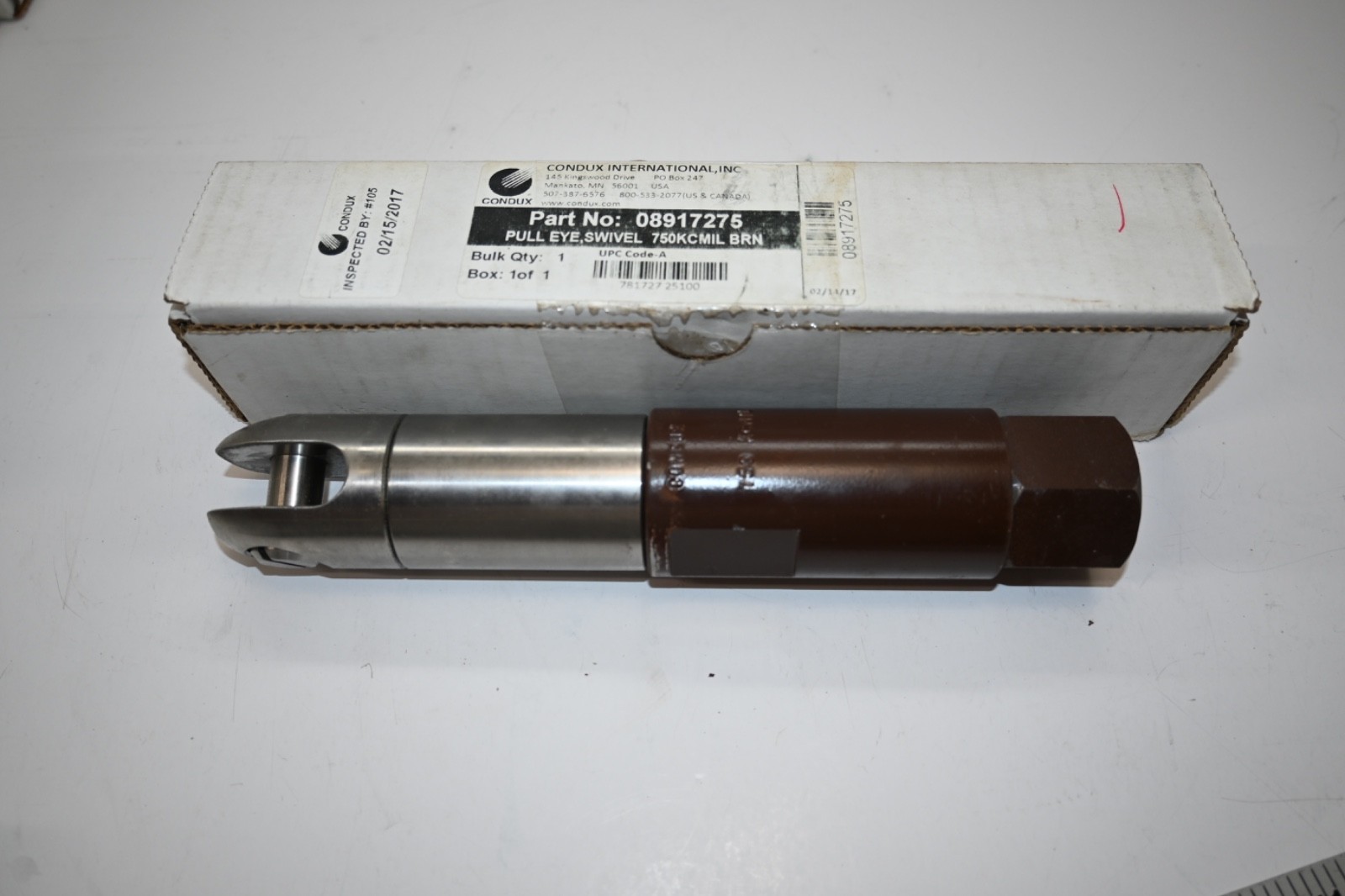 Condux 08917275 Swivel Head Power Pulling Eye 750 kcmil 10,000 lb NEW