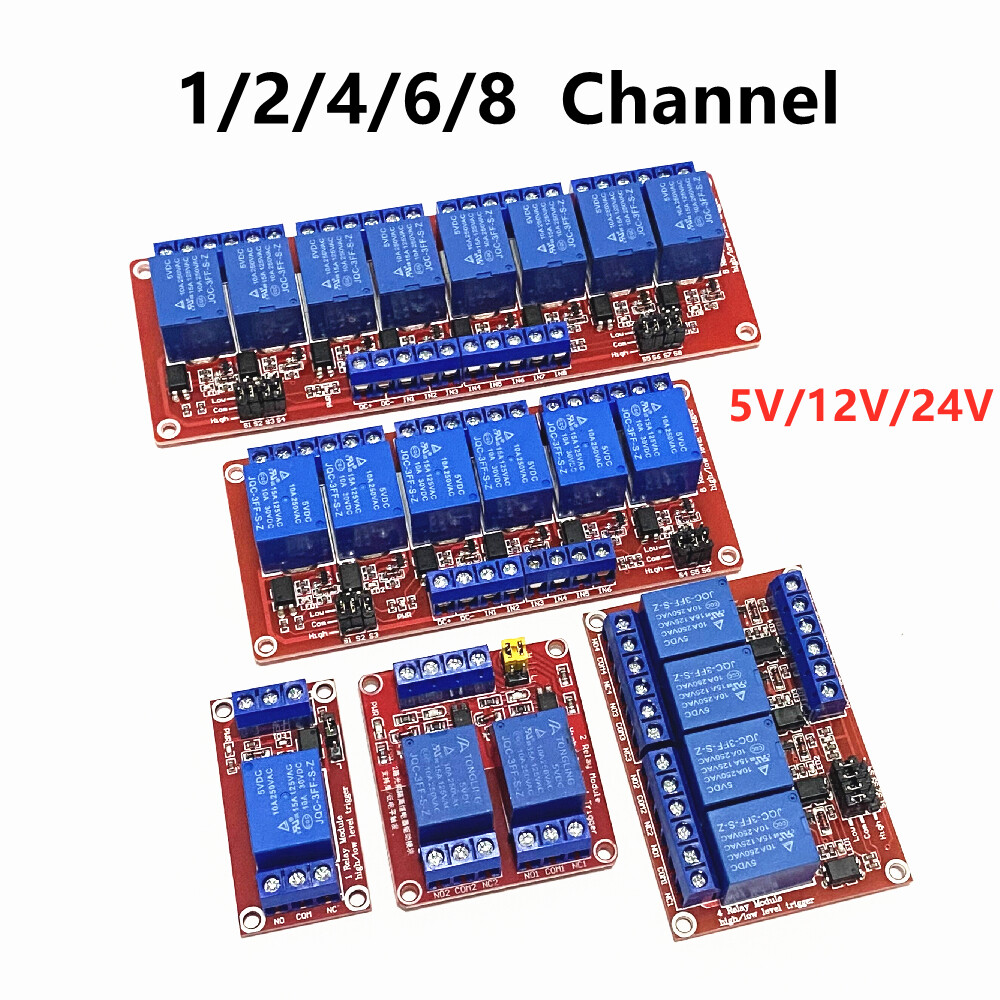 Relay Module Interface Boards for Arduino Low Level Trigger 1/2/4/6/8 Channels