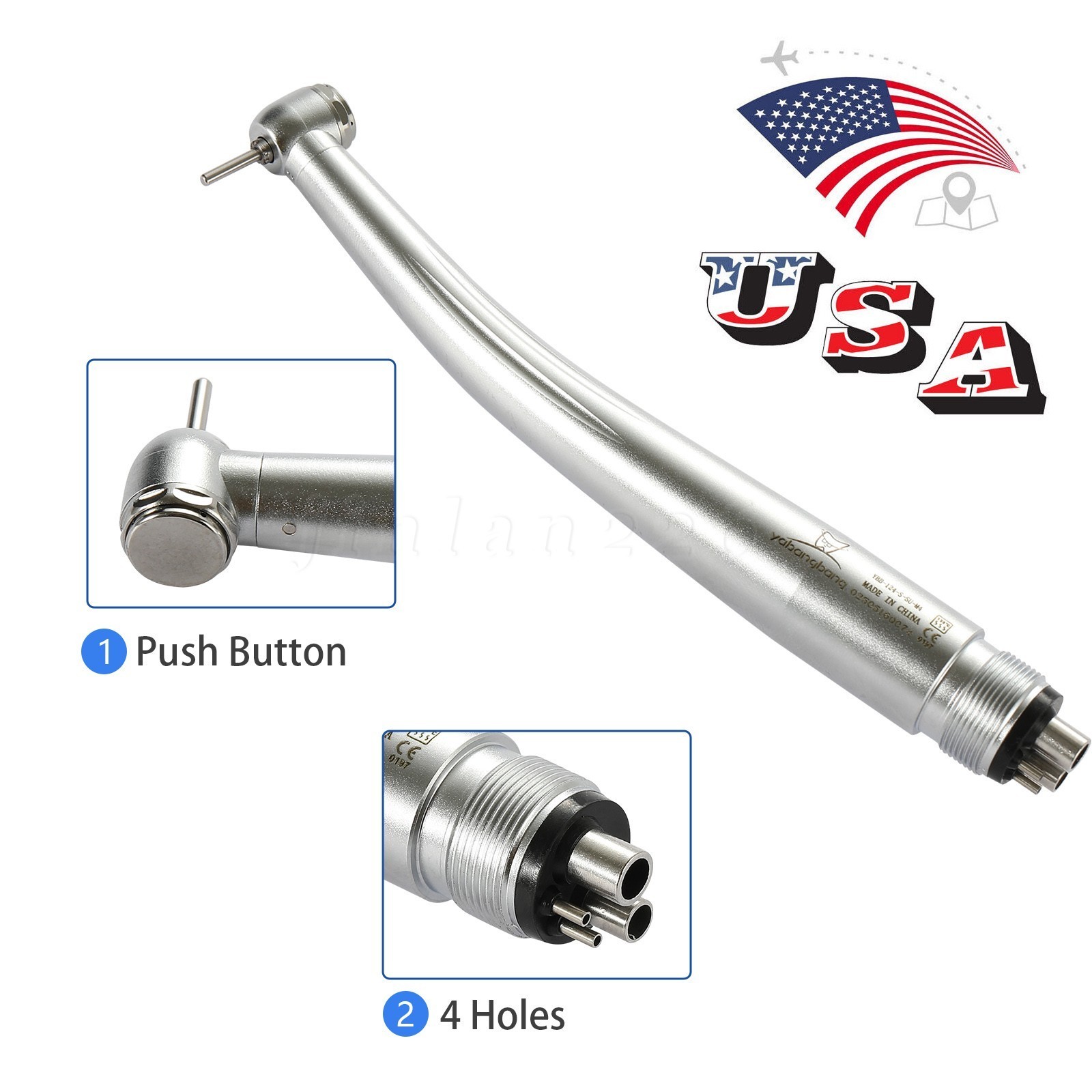 Dental High Speed Handpiece Small Mini Head Turbine 4 Hole Fit NSK
