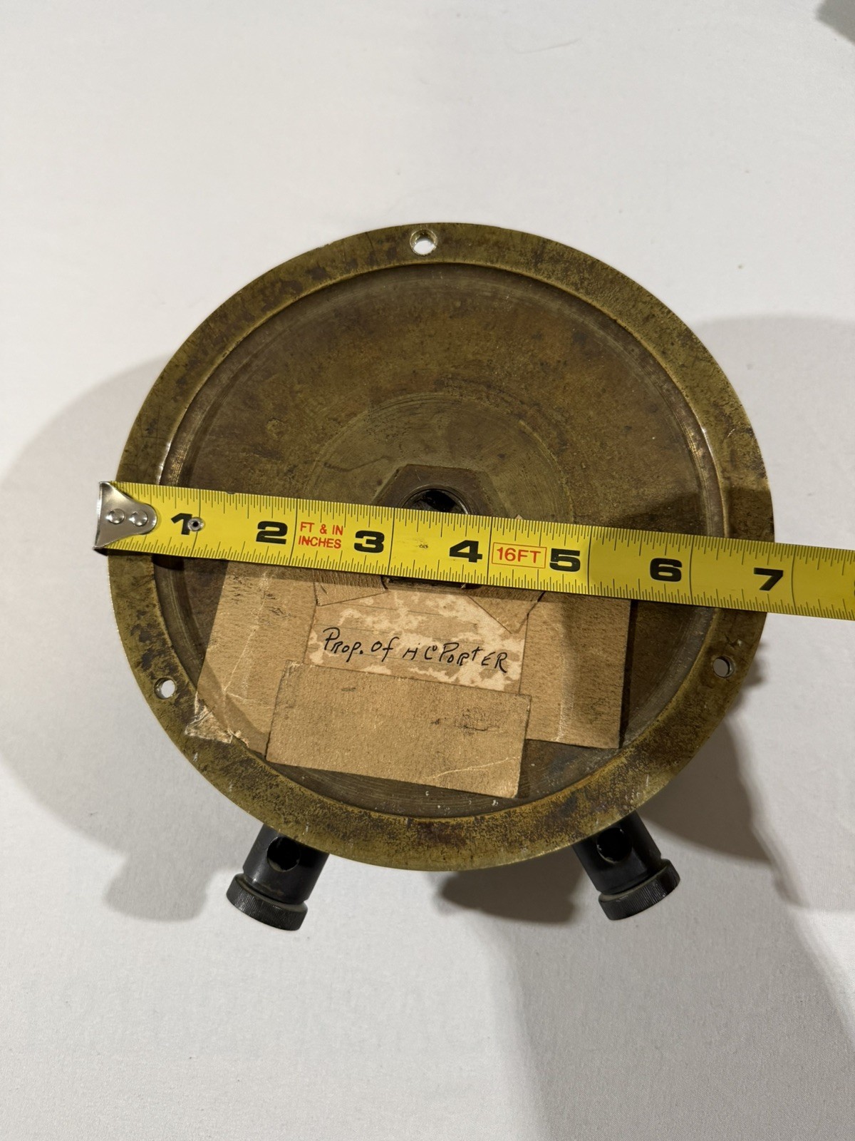 Antique Norton Ammeter No. 1615 – Brass Industrial Electrical Gauge CT