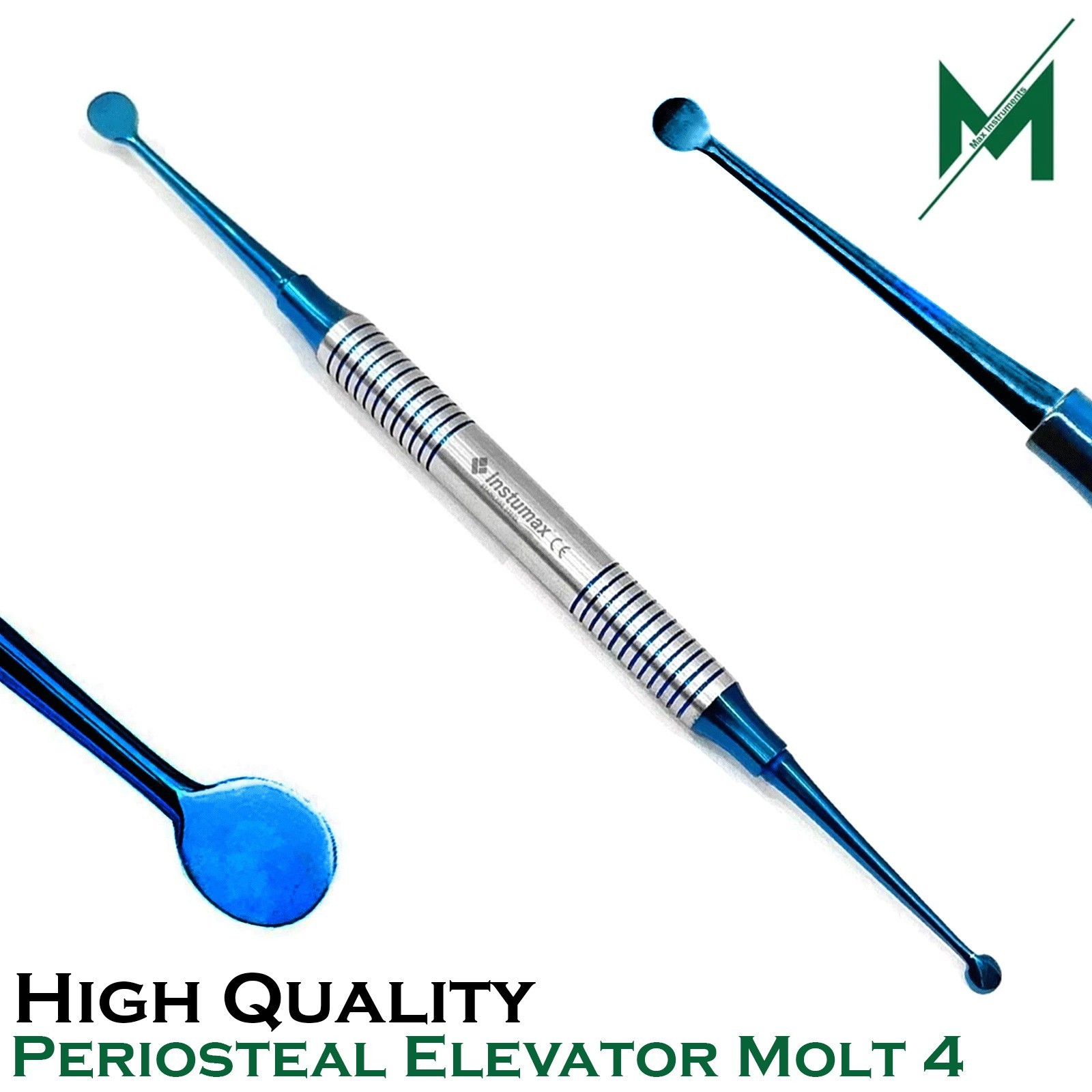 Dental Molt #4 Elevator Periosteal Bone Curette Surgical Instruments INSTUMAX®