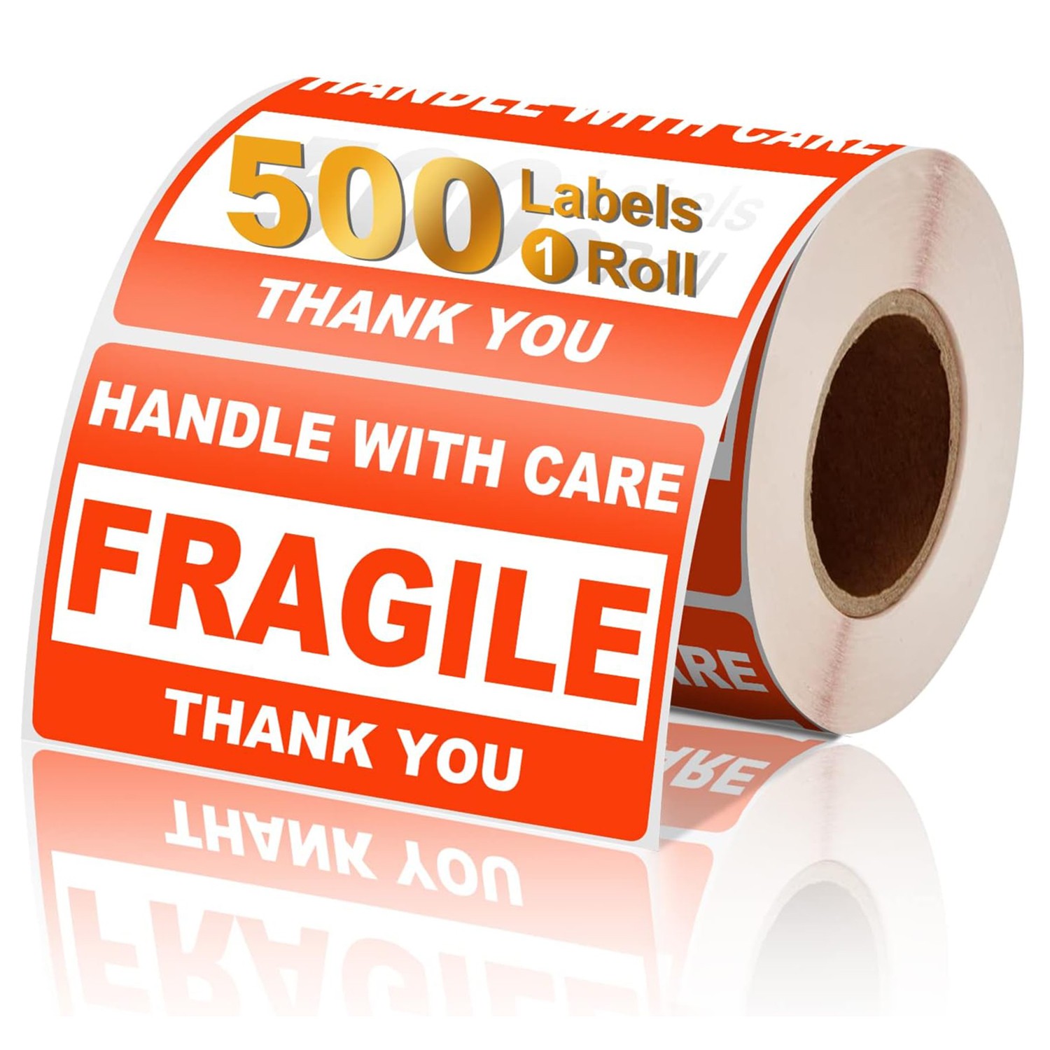 2″x3″ Fragile Stickers 500/Roll Fragile Label Sticker Handle With Care Mailing