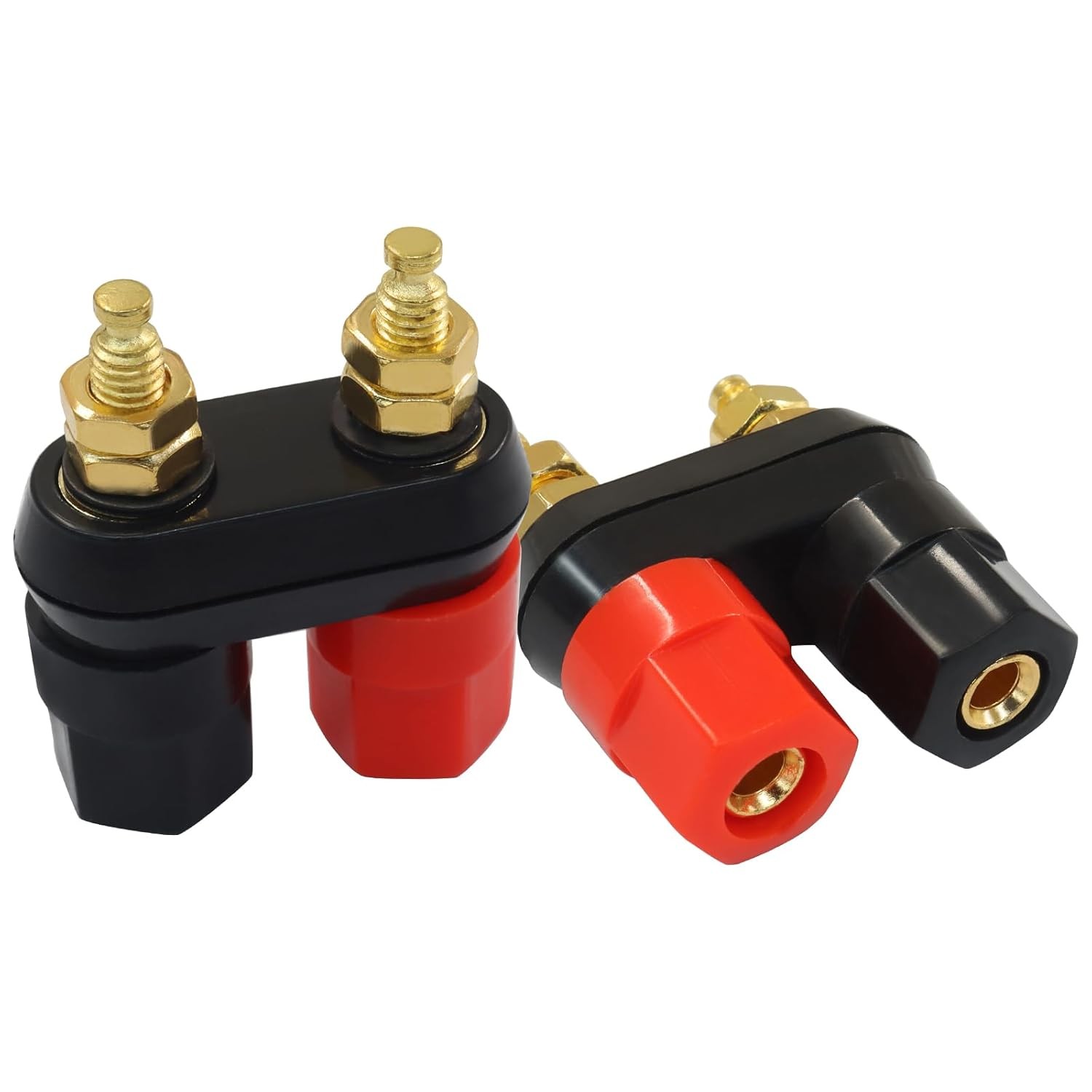 4mm Gold Plated Banana Plug Female Socket Jacks 4 Pack Insulated Terminal
