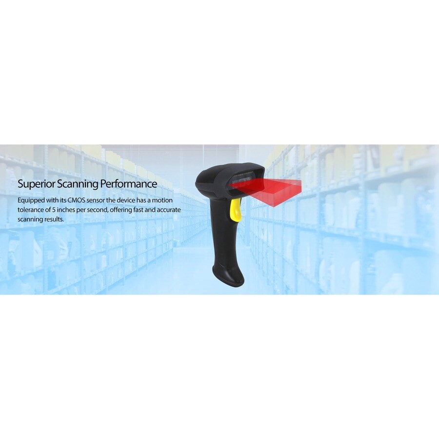Adesso NuScan 2500TU Spill Resistant Antimicrobial 2D Barcode Scanner