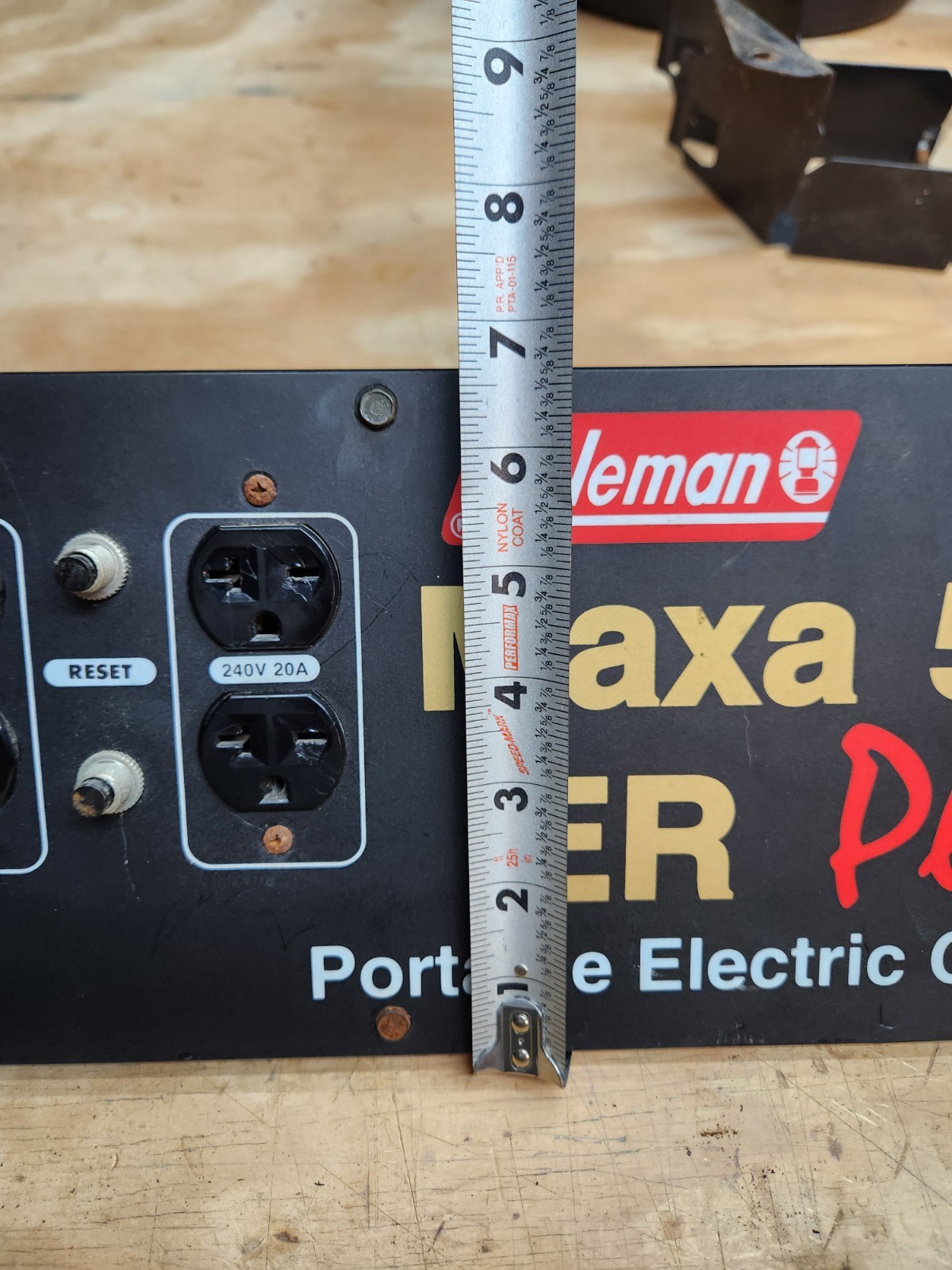 Older 1990’s COLEMAN POWERMATE Maxa ER Plus 5000 GENERATOR Control Panel Used