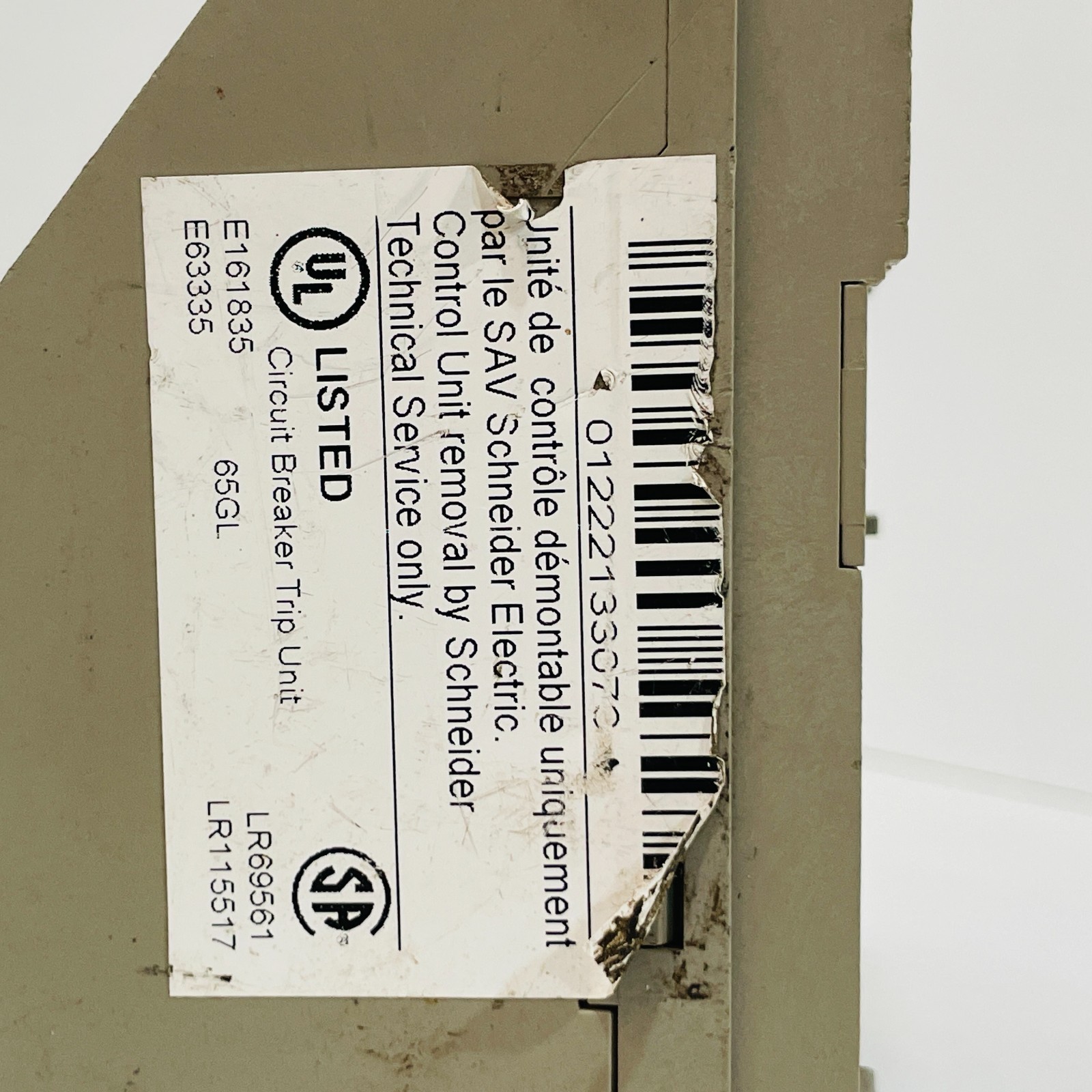 SCHNEIDER ELECTRIC 33073BA MICROLOGIC 6.0A CIRCUIT BREAKER DIGITAL TRIP UNIT