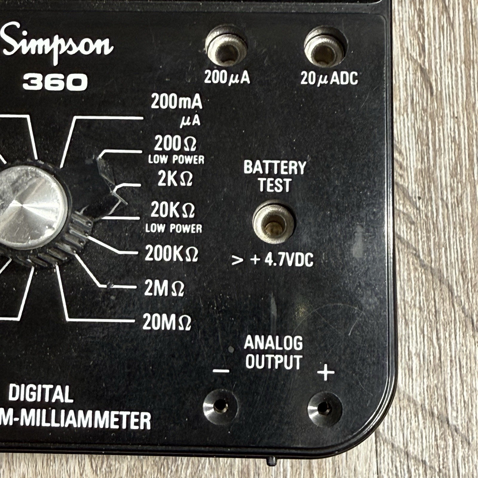 RARE VTG Simpson 360-2 Digital Volt-Ohm-Milliammeter -POWERS ON- Leads Included