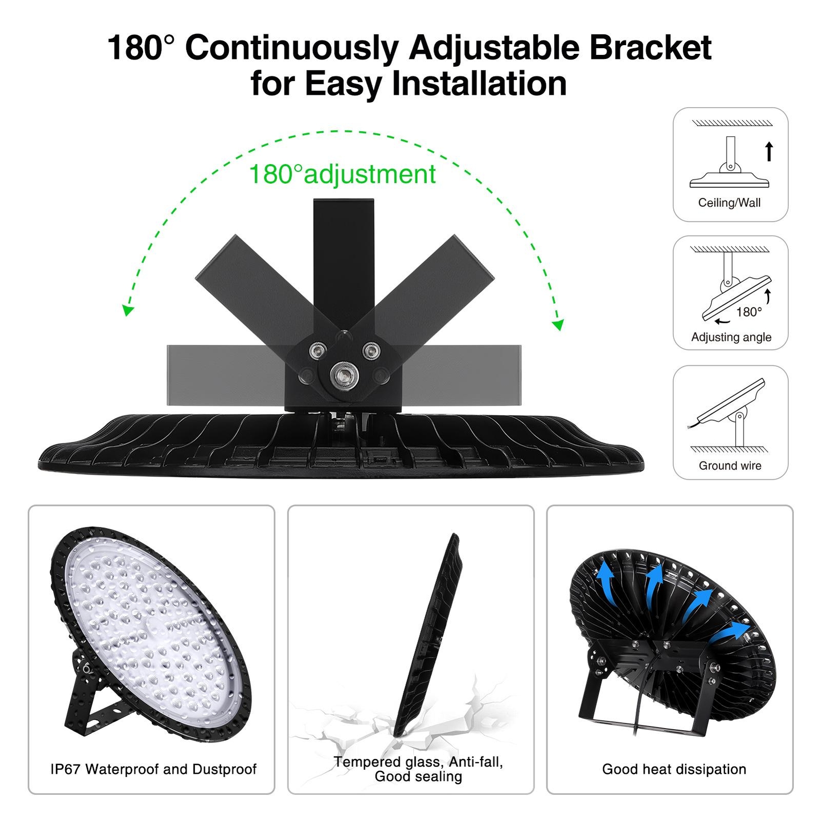 300W Watt UFO LED High Bay Light Warehouse Industrial Light Fixture 30000LM