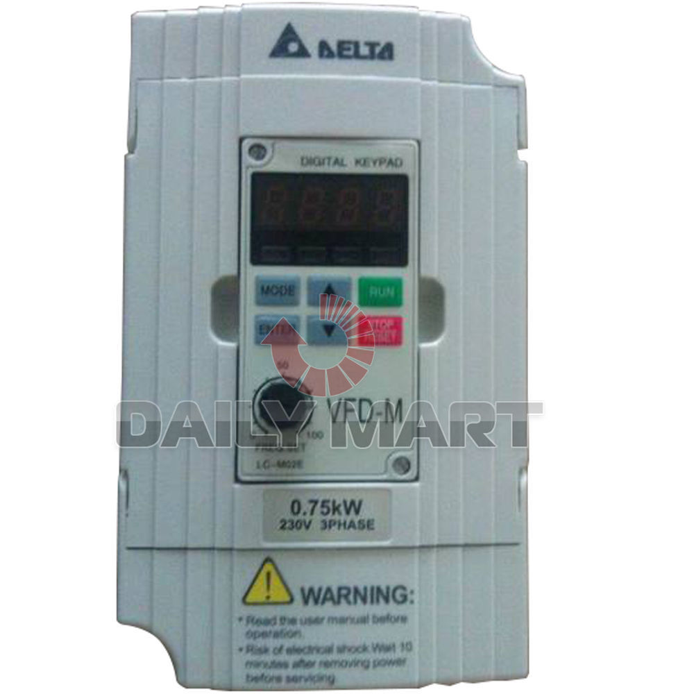 New Delta Converter VFD007M23A 0.75KW Drive, AC, 1Hp, 230V Three Phase Input