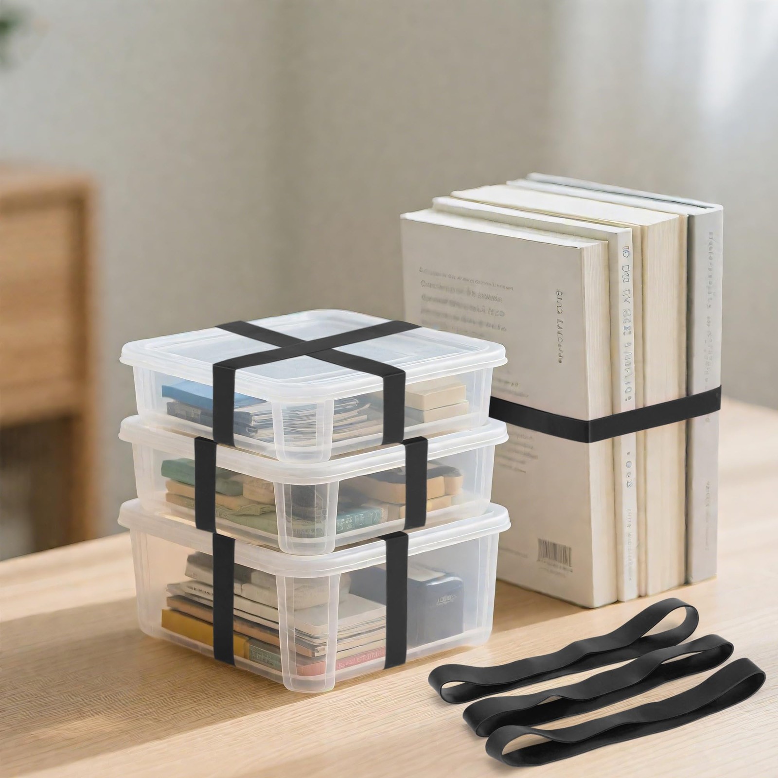 Large Rubber Bands, 30Pcs Size 107 Big Wide Elastic Bands, Heavy Duty Black L…