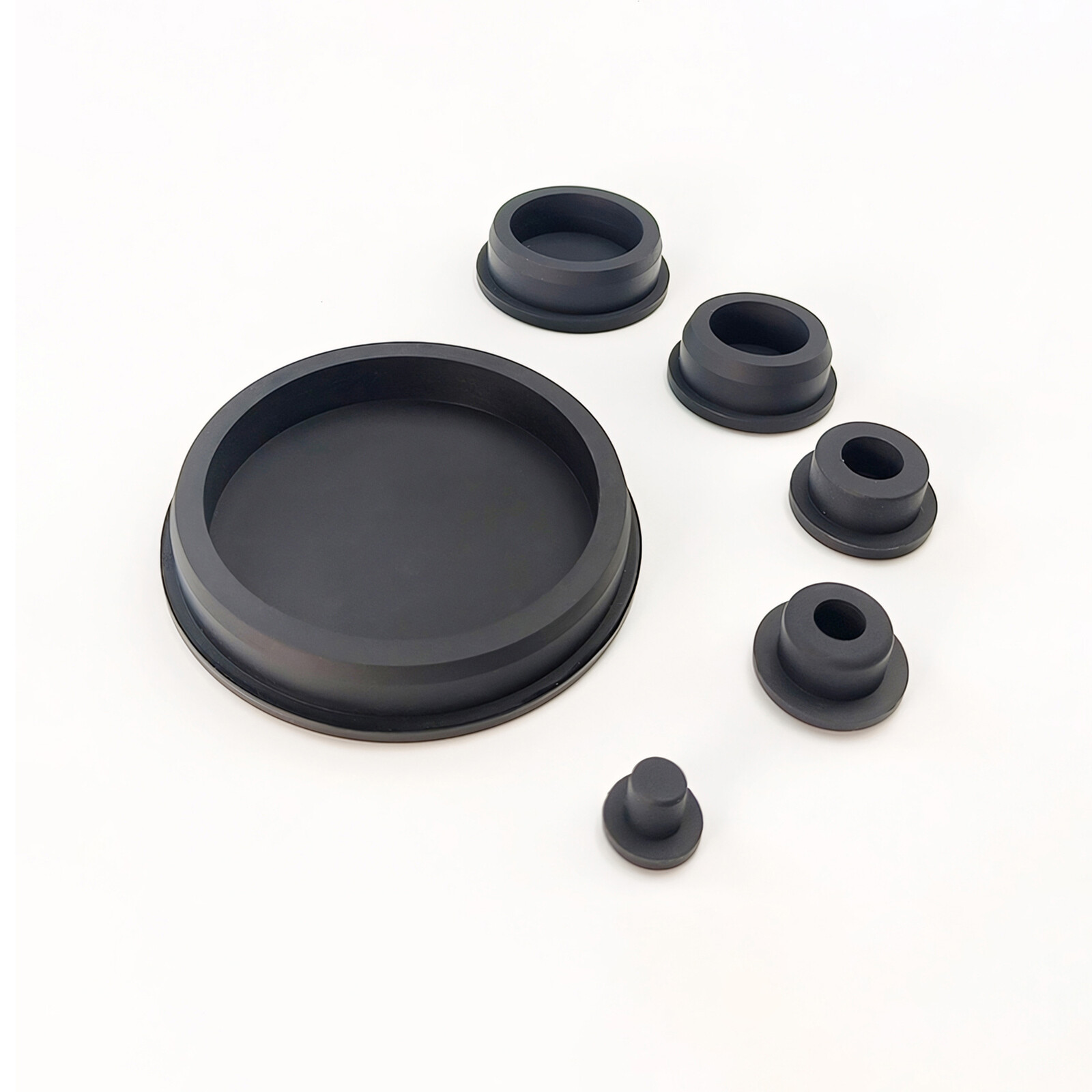 Black Silicone Rubber Round Hole Plugs Blanking End Cap Tube Pipe Insert Bung