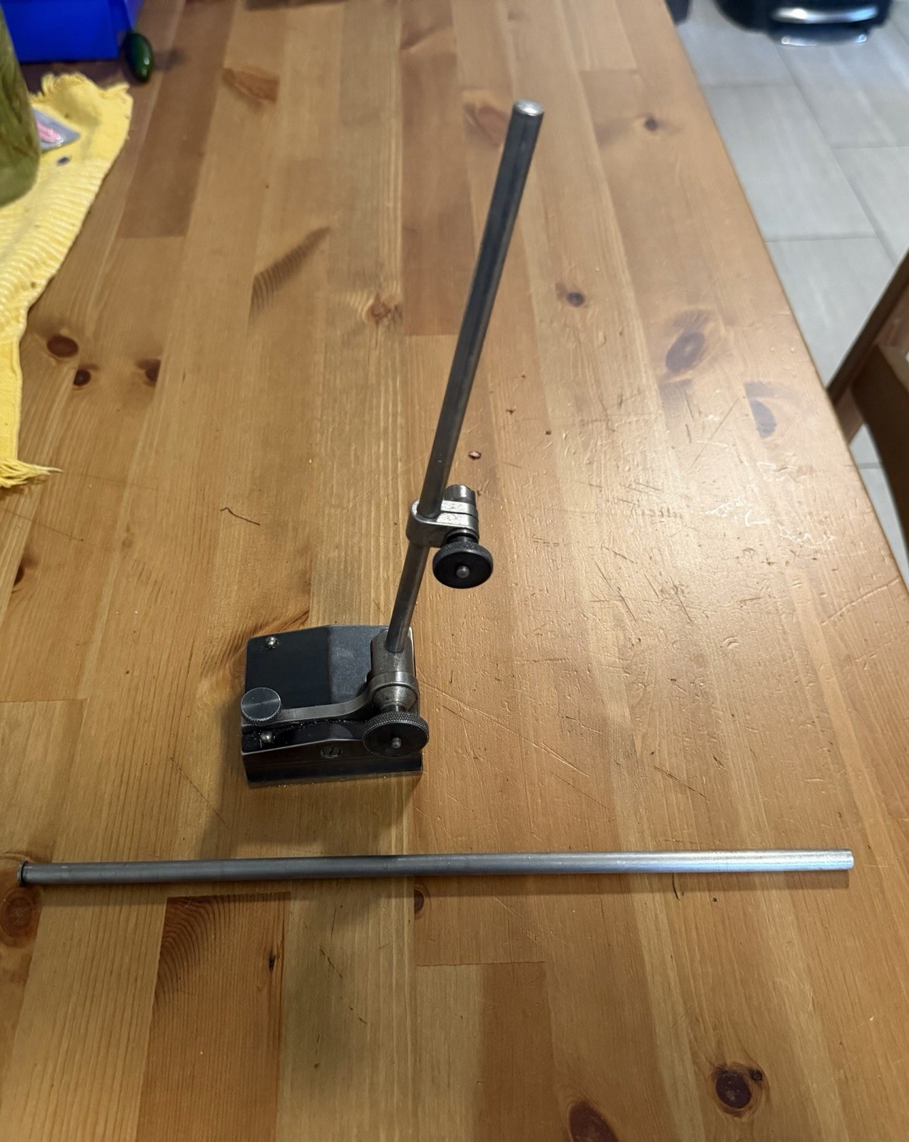 Starrett Indictor Stand With Two Shafts.