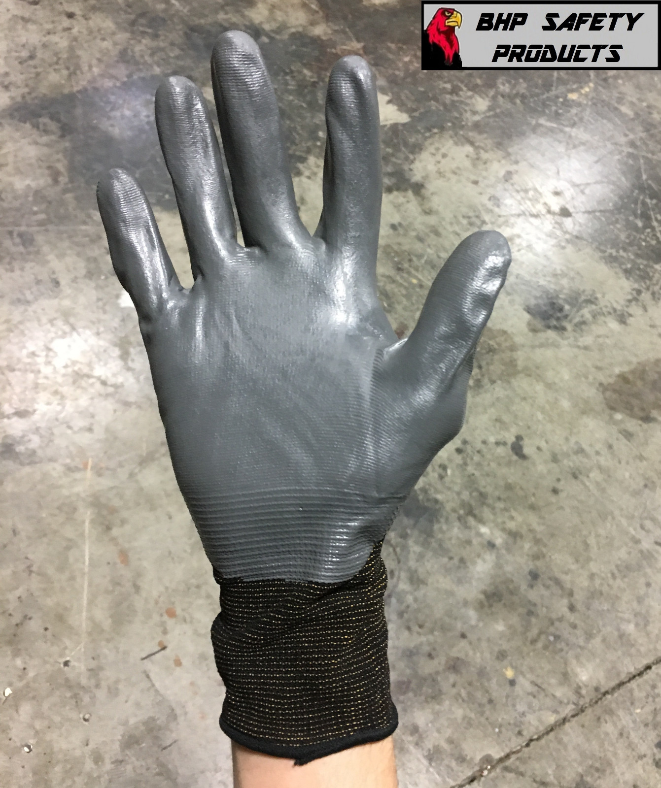 ATLAS FIT 370 SHOWA BLACK SMALL NITRILE GARDENING WORK GLOVES, 12-PAIRS