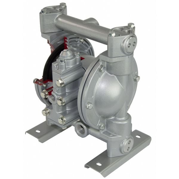 Dayton 3Hjw8 Double Diaphragm Pump, Aluminum, Air Operated, Santoprene, 28 Gpm