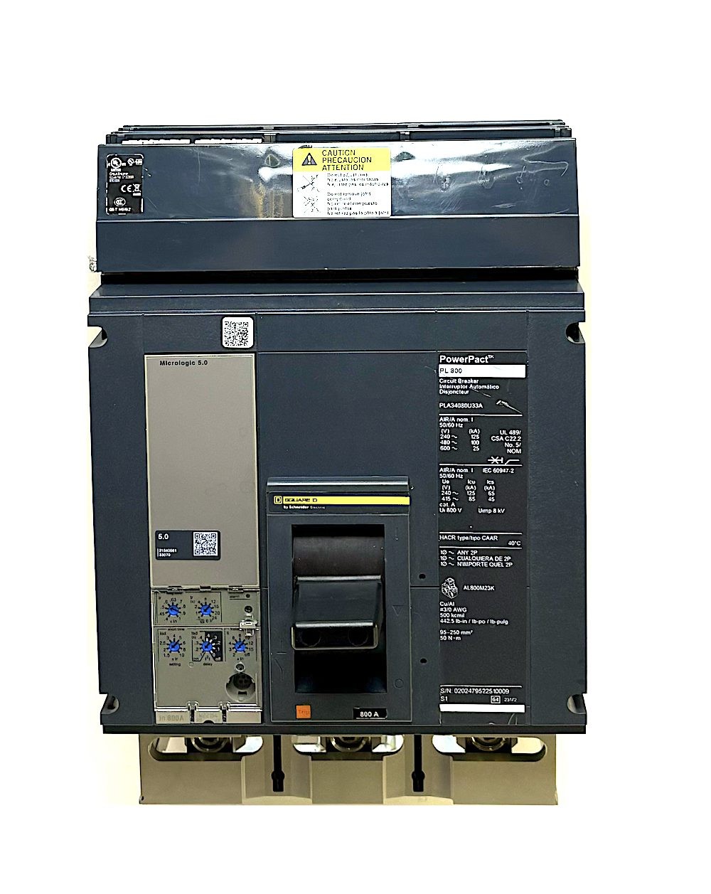 Square D PLA34080U33A 3 Pole 800A 480V I-Line Breaker (LSI)