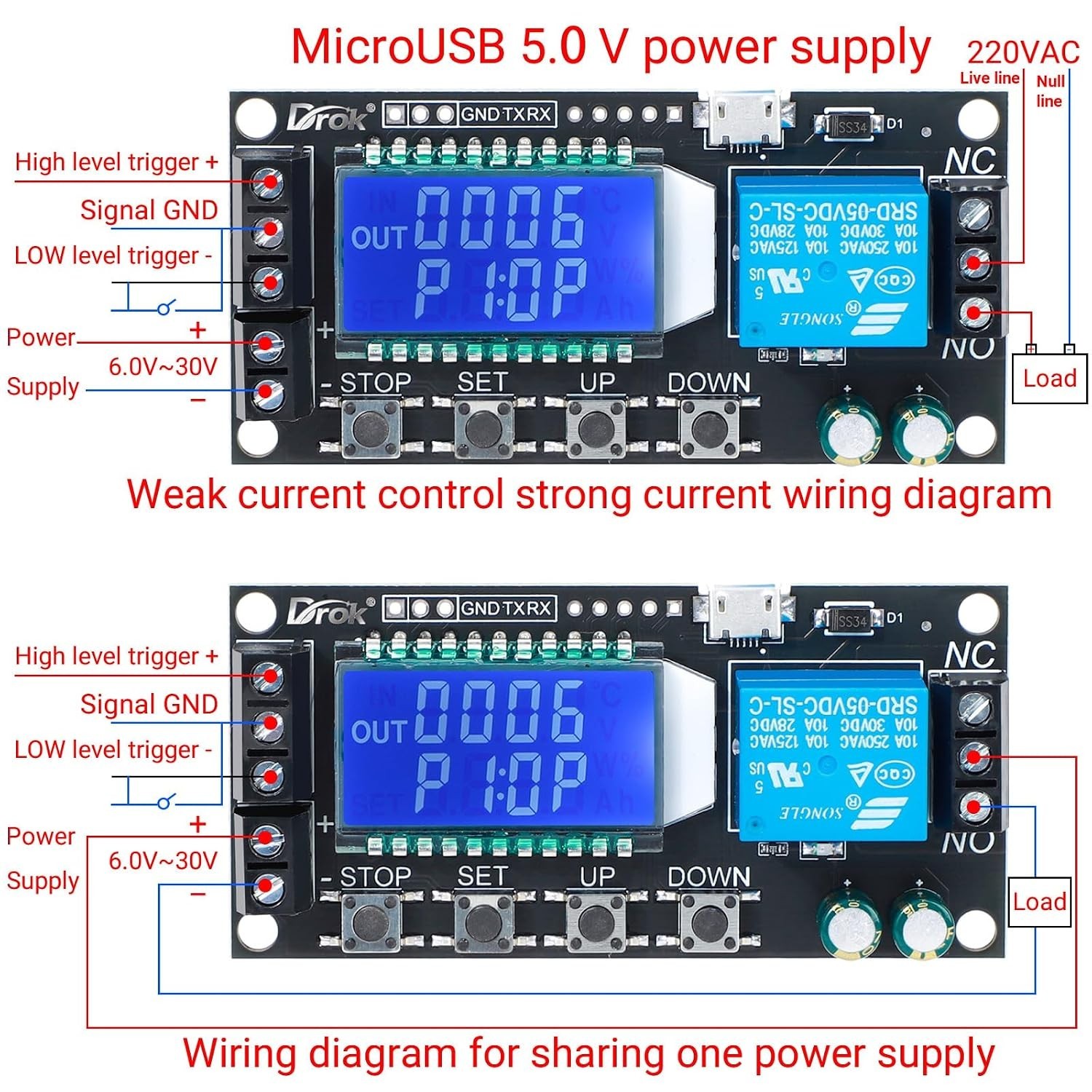 Versatile Time Delay Relay Module 2pcs – 9999 Minute Delay Switch Board