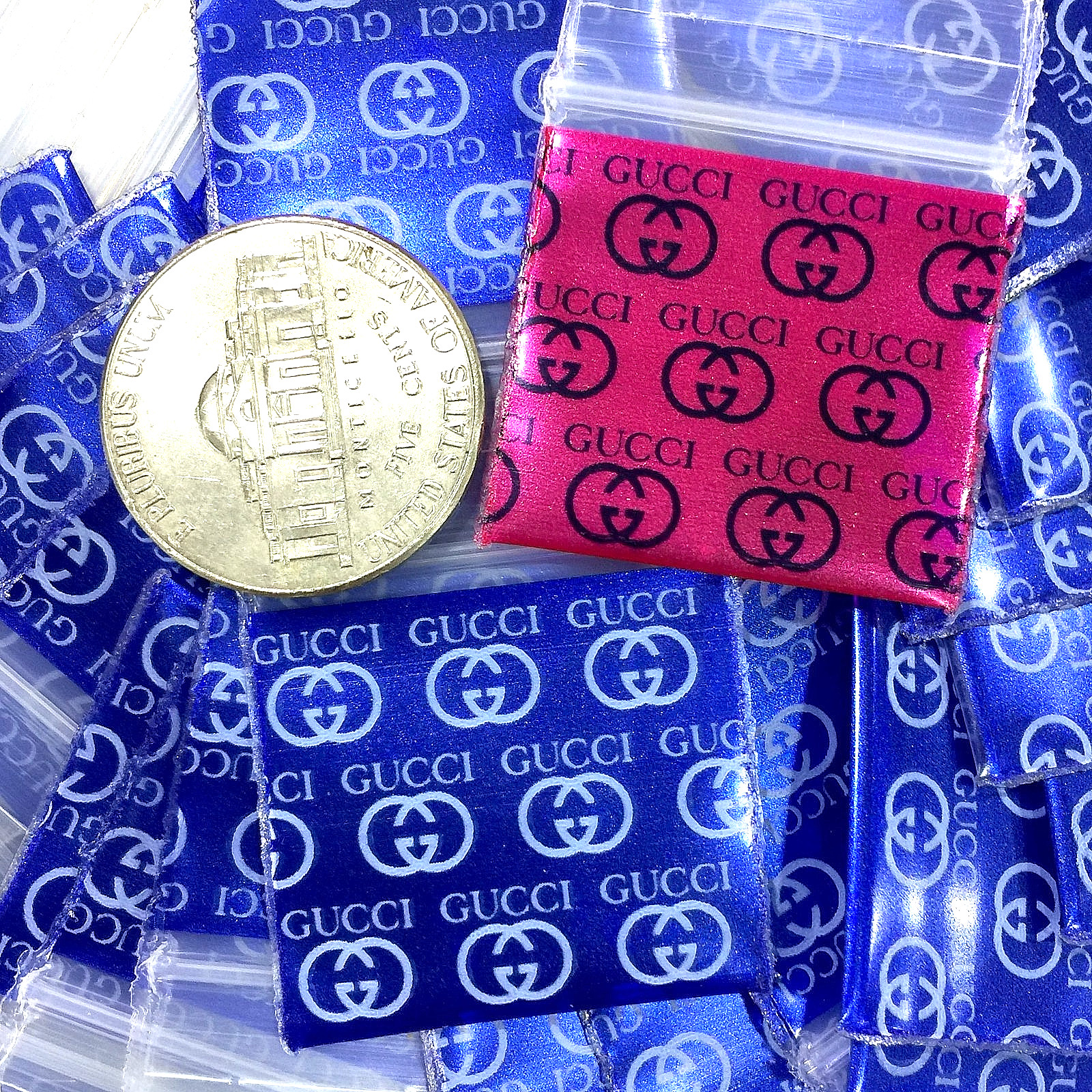 BaggiesSince1987 – 1010 Design Zip Bags METALLIC PRINT 1 X 1 CHOOSE, READ DETAIL