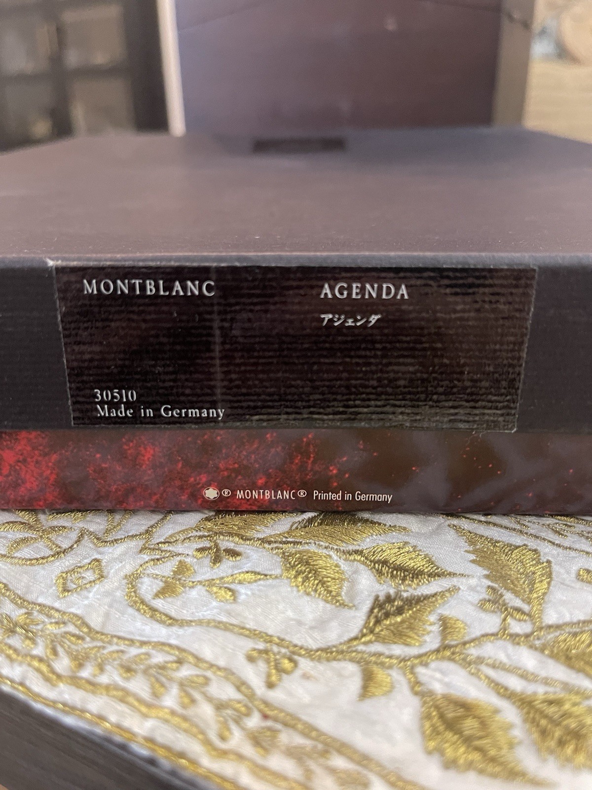 Montblanc black leather padfolio in its original box # 30510