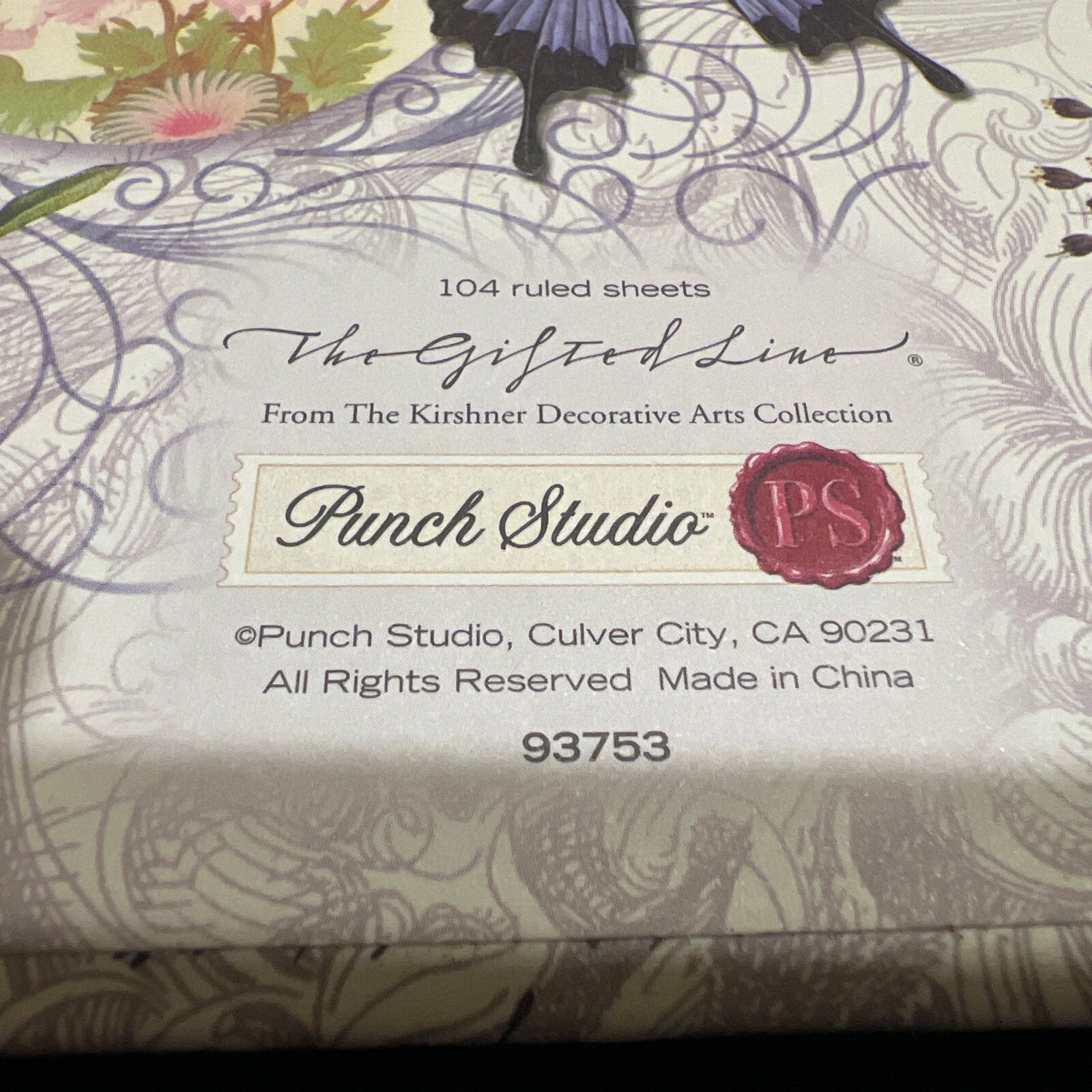 Punch Studio Journal Butterfly Dream w/ Jewel Brooch Closure 93753
